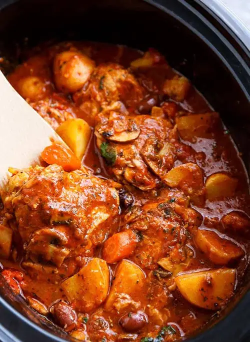 Slow Cooked Chicken And Veggies homemade dog food recipes grain free